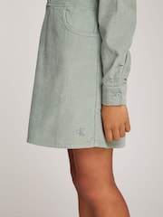 Calvin Klein Green Corduroy Shirt Dress - Image 3 of 5