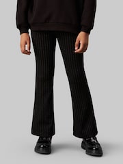 Calvin Klein Black Pinstripe Flare Trousers - Image 1 of 1