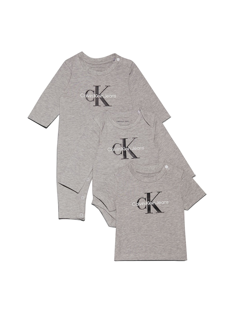 Calvin Klein Grey Monologo Essentials Gift Pack Polo Shirt - Image 1 of 2