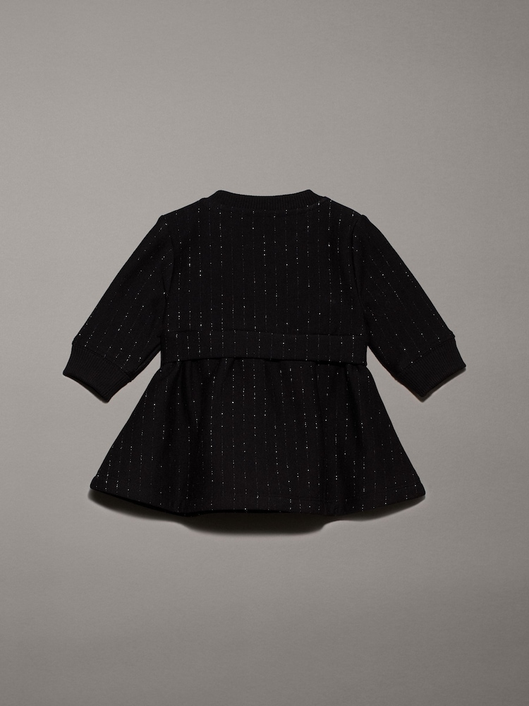 Calvin Klein Black Pinstripe Long Sleeved Dress - Image 2 of 2