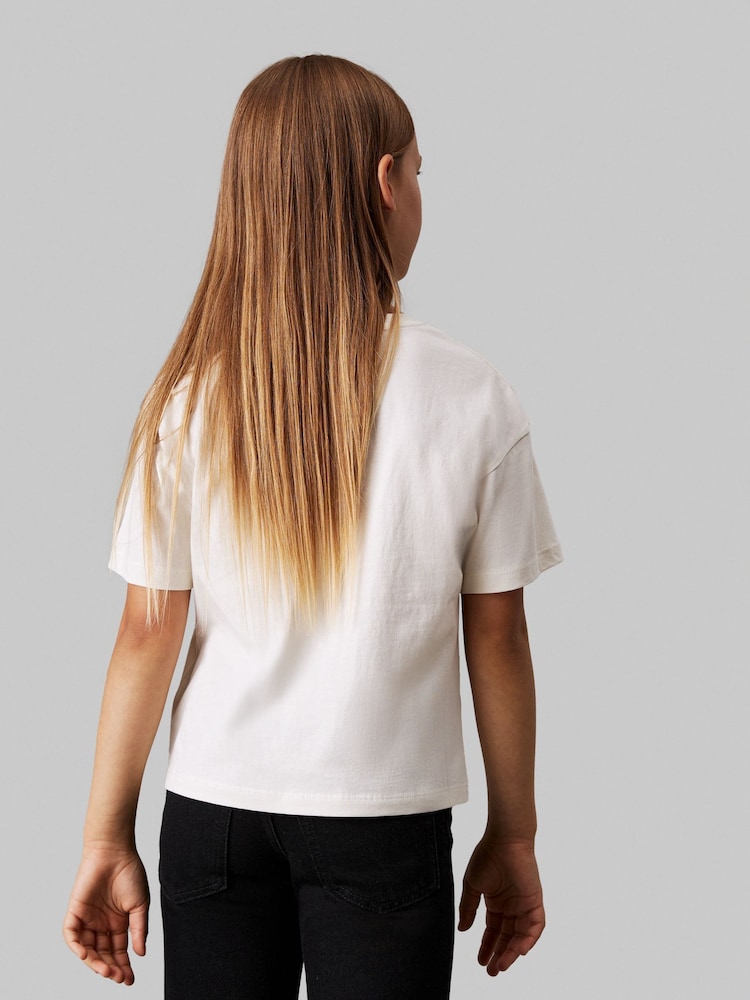 Calvin Klein White 100% Cotton City Graphic Short Sleeved T-Shirt - Image 2 of 4 Calvin Klein White 100% Cotton City Graphic Short Sleeved T-Shirt - Image 2 of 4