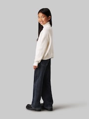 Calvin Klein White Monologo Roll Neck Jumper - Image 3 of 5