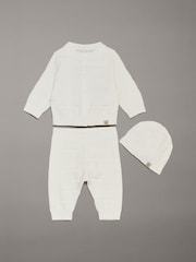 Calvin Klein White Rib Cardigan & Legging Set Giftpack - Image 1 of 2