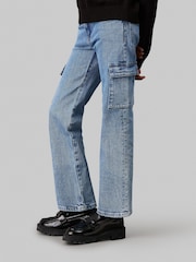 Calvin Klein Blue Mid Rise Straight Jeans - Image 1 of 4