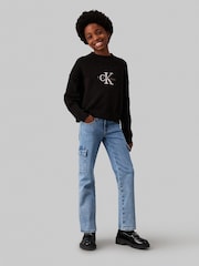 Calvin Klein Blue Mid Rise Straight Jeans - Image 3 of 4