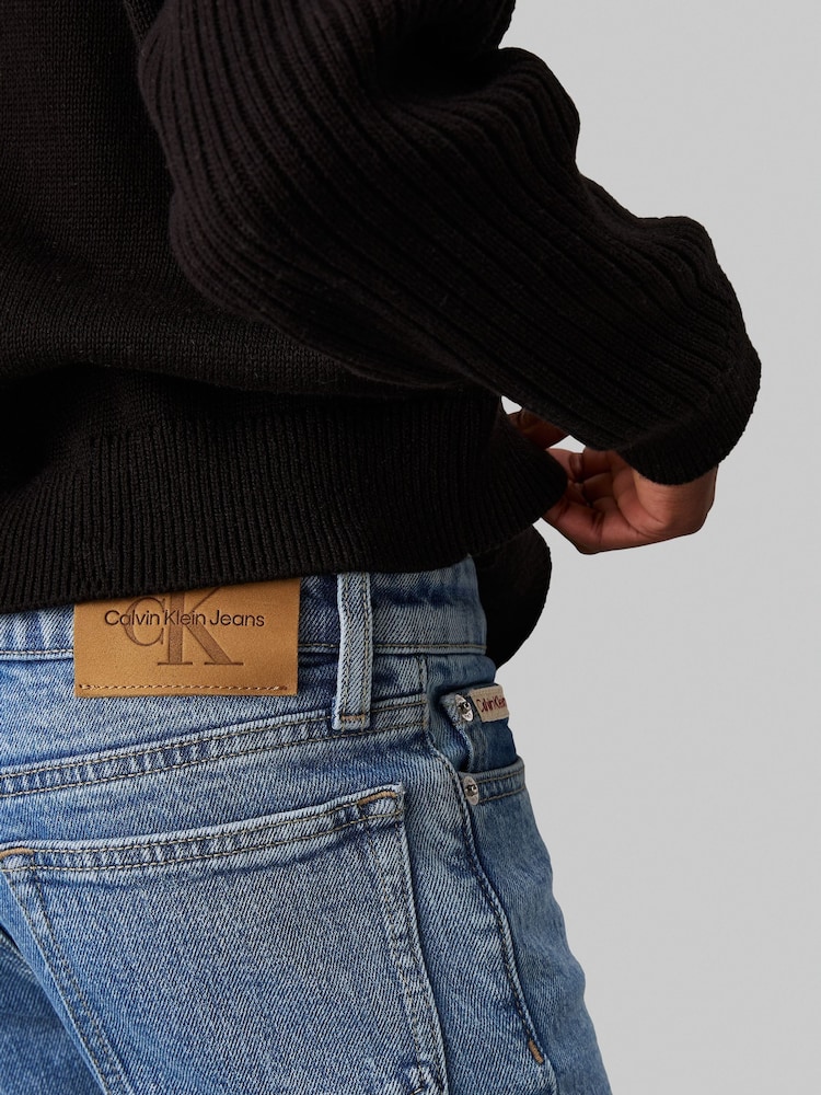 Calvin Klein Blue Mid Rise Straight Jeans - Image 4 of 4