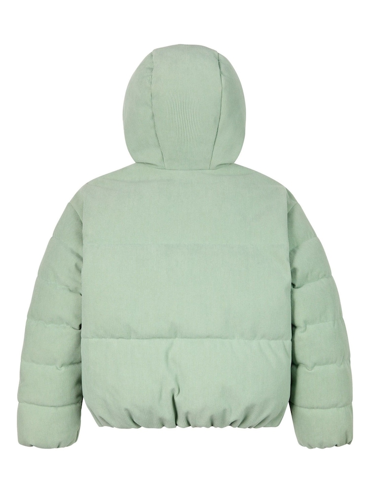 Calvin Klein Green Corduroy Puffer Jacket - Image 2 of 2