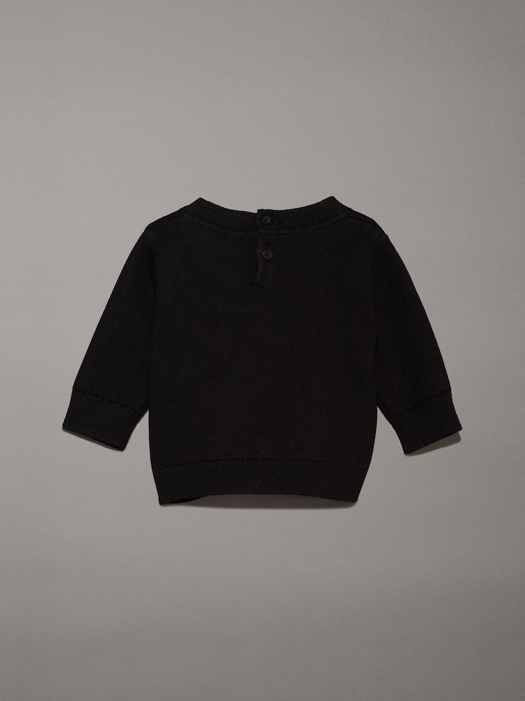 Calvin Klein Black Monogram Logo Sweater - Image 2 of 3
