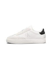 Calvin Klein White Classic Cupsole Low Mix Trainers - Image 1 of 6