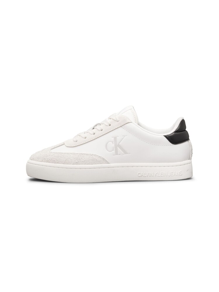 Calvin Klein White Classic Cupsole Low Mix Trainers - Image 1 of 6