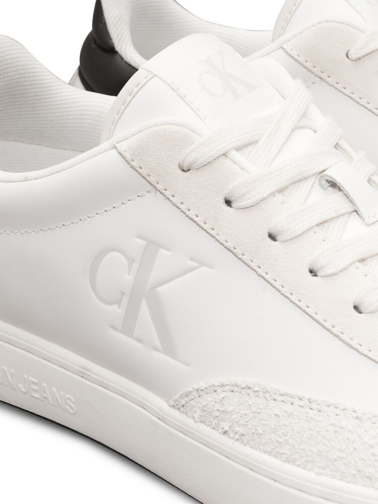 Calvin Klein White Classic Cupsole Low Mix Trainers - Image 6 of 6