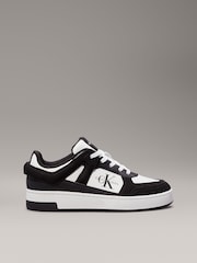 Calvin Klein White Basket Cupsole Low Mix Trainers - Image 1 of 7