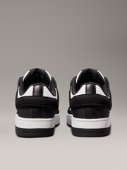 Calvin Klein White Basket Cupsole Low Mix Trainers - Image 4 of 7