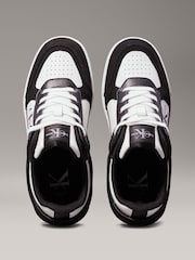 Calvin Klein White Basket Cupsole Low Mix Trainers - Image 5 of 7
