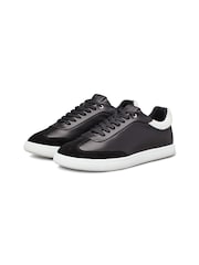 Calvin Klein Black Cupsole Lace Up Leather Trainers - Image 3 of 7