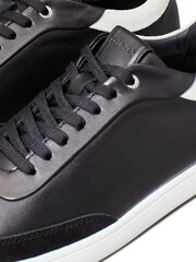 Calvin Klein Black Cupsole Lace Up Leather Trainers - Image 7 of 7