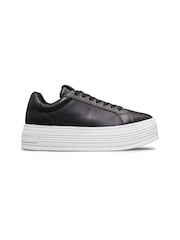 Calvin Klein White Bold Platform Low Leather Trainers - Image 1 of 7