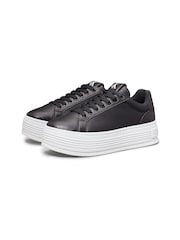 Calvin Klein White Bold Platform Low Leather Trainers - Image 2 of 7