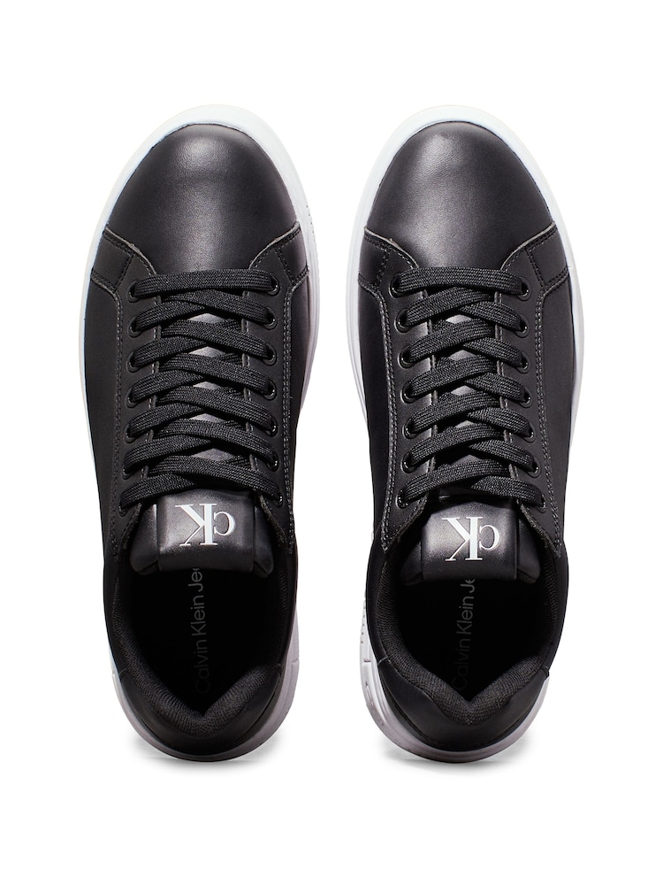 Calvin Klein White Bold Platform Low Leather Trainers - Image 5 of 7