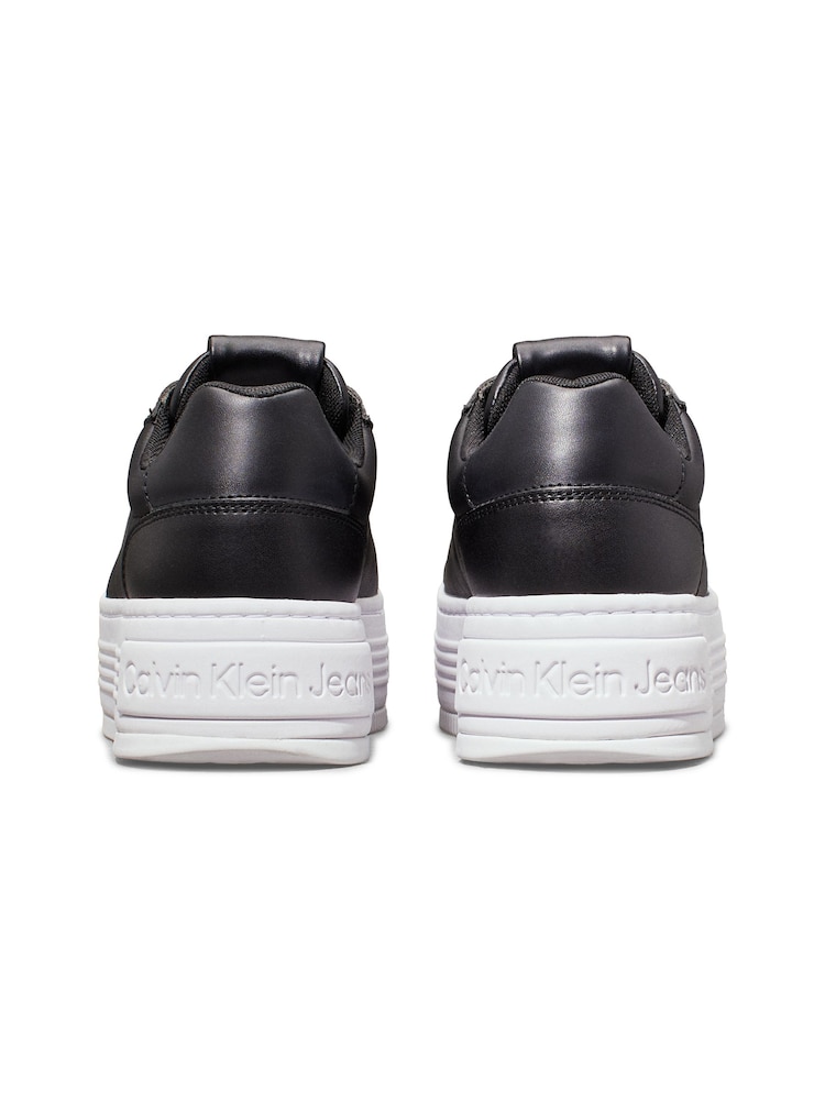 Calvin Klein White Bold Platform Low Leather Trainers - Image 6 of 7