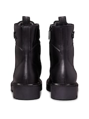Calvin Klein Black Leather Combat Boots - Image 5 of 7