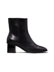 Calvin Klein Black Leather Ankle Boots - Image 1 of 7