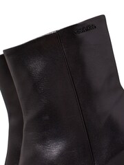 Calvin Klein Black Leather Ankle Boots - Image 7 of 7