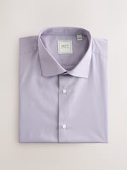 Purple Slim Fit Easy Care Single Cuff Smart Shirt - Image 2 of 6