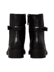 Calvin Klein Black Leather Heeled Ankle Boots - Image 5 of 7