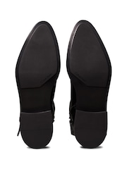 Calvin Klein Black Leather Heeled Ankle Boots - Image 6 of 7
