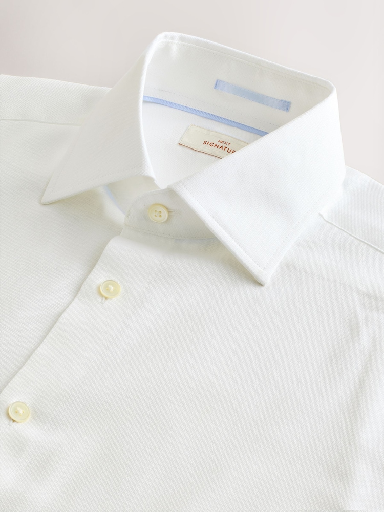 Білий - Слім Фіт - Сорочки Signature Premium 100% Cotton Textured Smart - Image 7 of 8