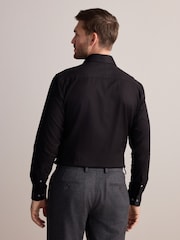 Noir - Slim Fit (Slim Fit) - Signature 100% Cotton with Textured Smart Shirt - Image 3 de 8