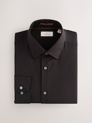 Noir - Slim Fit (Slim Fit) - Signature 100% Cotton with Textured Smart Shirt - Image 6 de 8