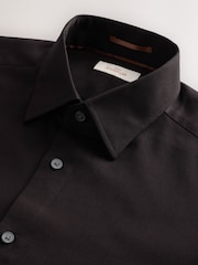 Noir - Slim Fit (Slim Fit) - Signature 100% Cotton with Textured Smart Shirt - Image 7 de 8