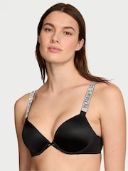 Victoria's Secret Black Push Up Shine Strap Bra - Image 1 of 3