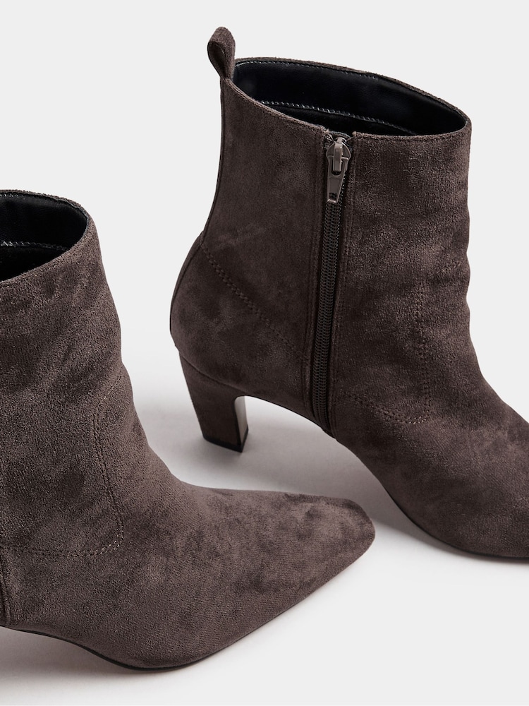 Long Tall Sally Black Mid Heel Ankle Boots - Image 5 of 5