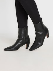 Preto - Long Tall Sally Mid Heel Ankle Boots - Imagem 5 de 5