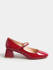 Long Tall Sally Red Mid Block Mary Jane Shoes - Image 2 of 5