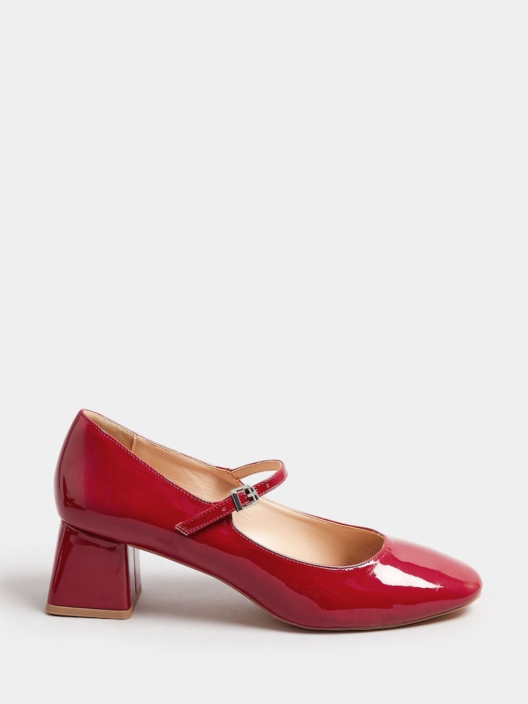 Long Tall Sally Red Mid Block Mary Jane Shoes - Image 2 of 5 Long Tall Sally Red Mid Block Mary Jane Shoes - Image 2 of 5