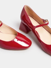 Long Tall Sally Red Mid Block Mary Jane Shoes - Image 5 of 5