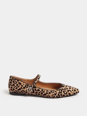 Long Tall Sally Brown Flat Point Mary Jane Shoes - Image 2 of 5