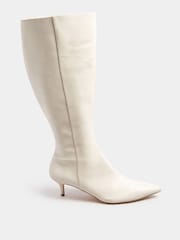 Long Tall Sally Natural Dressy Knee High Point PU Boots - Image 3 of 5