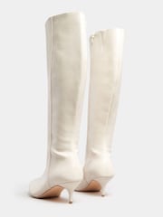 Long Tall Sally Natural Dressy Knee High Point PU Boots - Image 4 of 5
