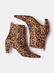 Long Tall Sally Brown Mid Heel Ankle Boots - Image 4 of 5