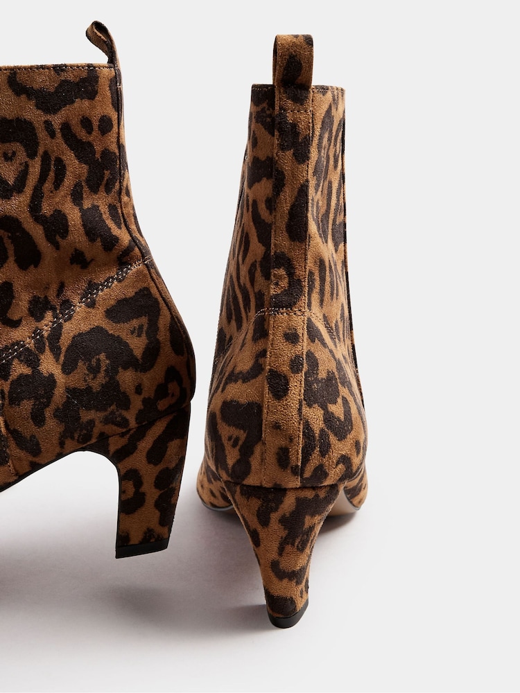 Long Tall Sally Brown Mid Heel Ankle Boots - Image 5 of 5