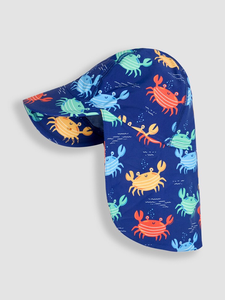 JoJo Maman Bébé Navy Crab UV Sun Protection Swim Hat