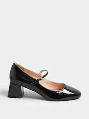 Long Tall Sally Black Mid Block Mary Jane Shoes - Image 2 of 5