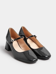 Long Tall Sally Black Mid Block Mary Jane Shoes - Image 3 of 5