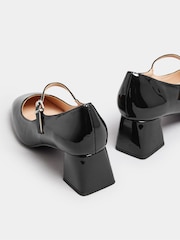 Long Tall Sally Black Mid Block Mary Jane Shoes - Image 5 of 5