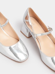 Long Tall Sally Silver Mid Block Mary Jane Shoes - Image 5 of 5